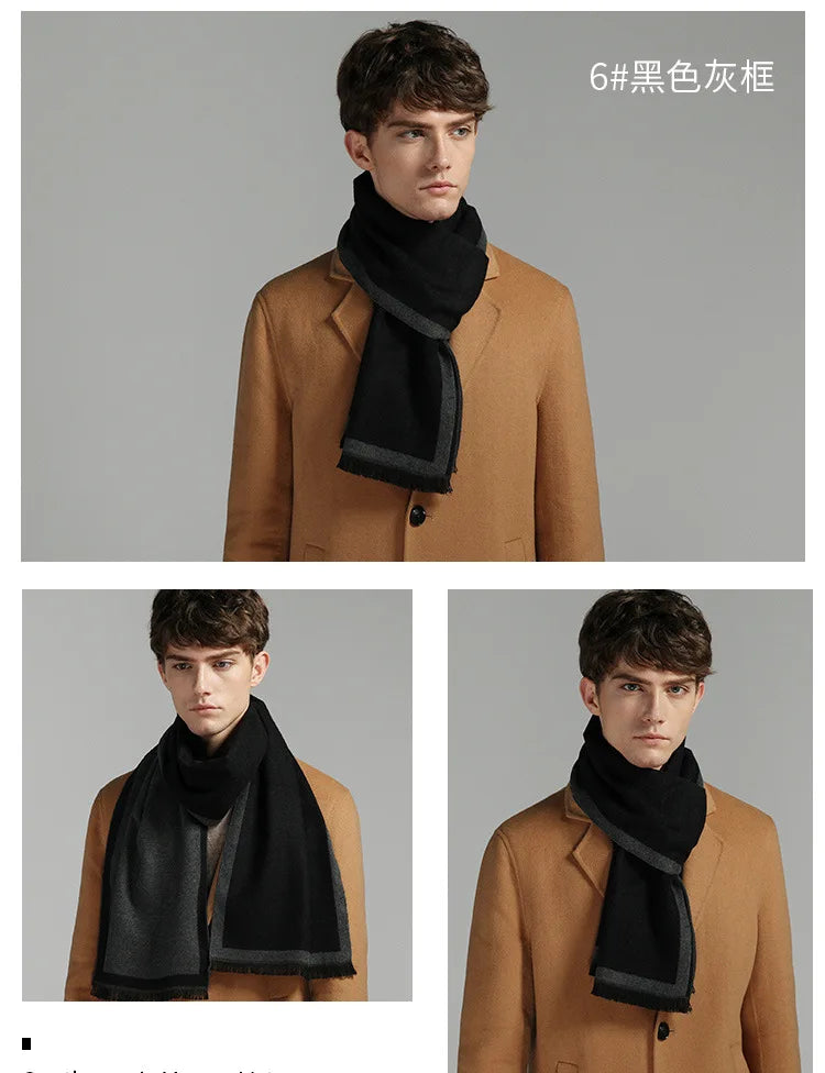 Herren Schal Winterschal Stola Schlauchschal Halstuch Wollschal Strickschal Loop