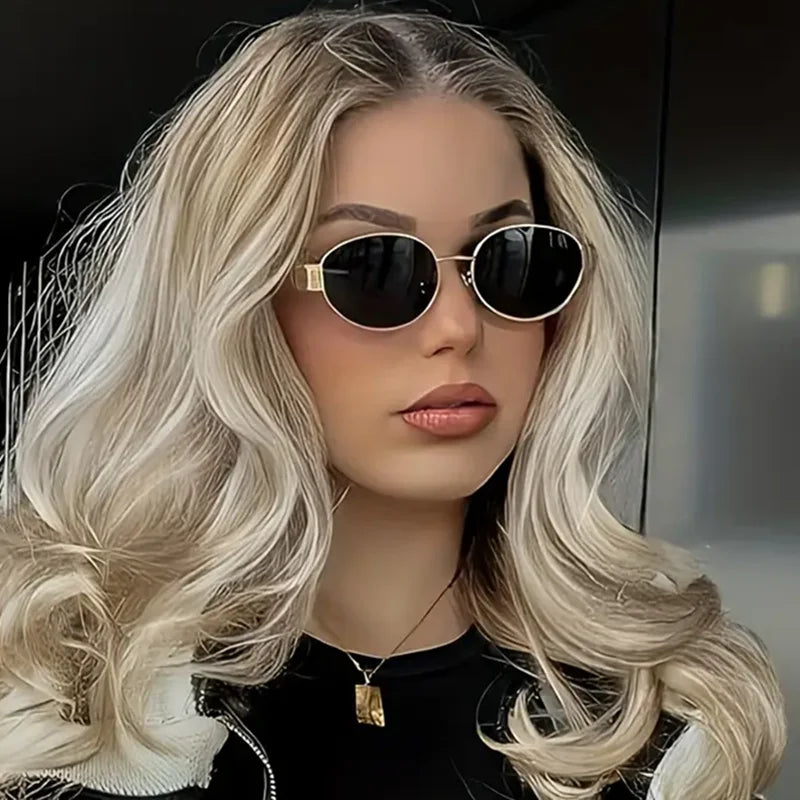 Damen Sonnenbrille Designer Luxus Brille Quadratische Übergröße Gläser Vintage