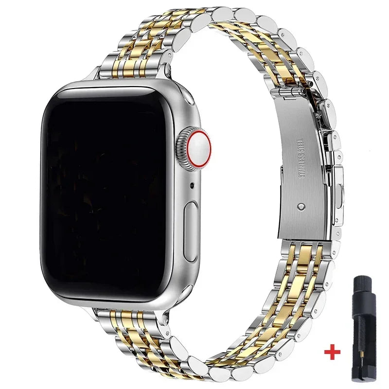 Edelstahl Armband fü Apple Watch Series 9 8 7 6 5 4 3 SE Ultra Sport Band iWatch