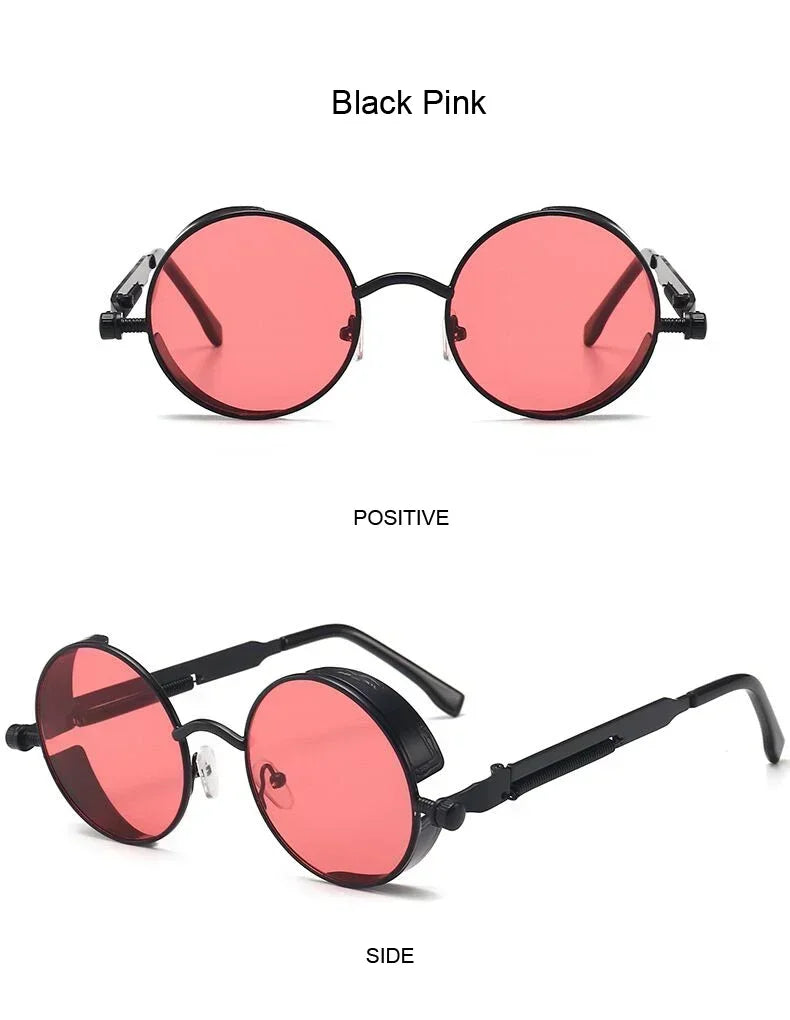Damen Sonnenbrille Luxus Modische runde Herren Brille Vintage UV400
