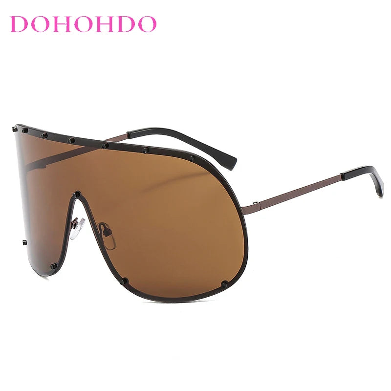 Occhiali da sole ovali oversize per donna e uomo Fotocromatici Polarizzati UV400