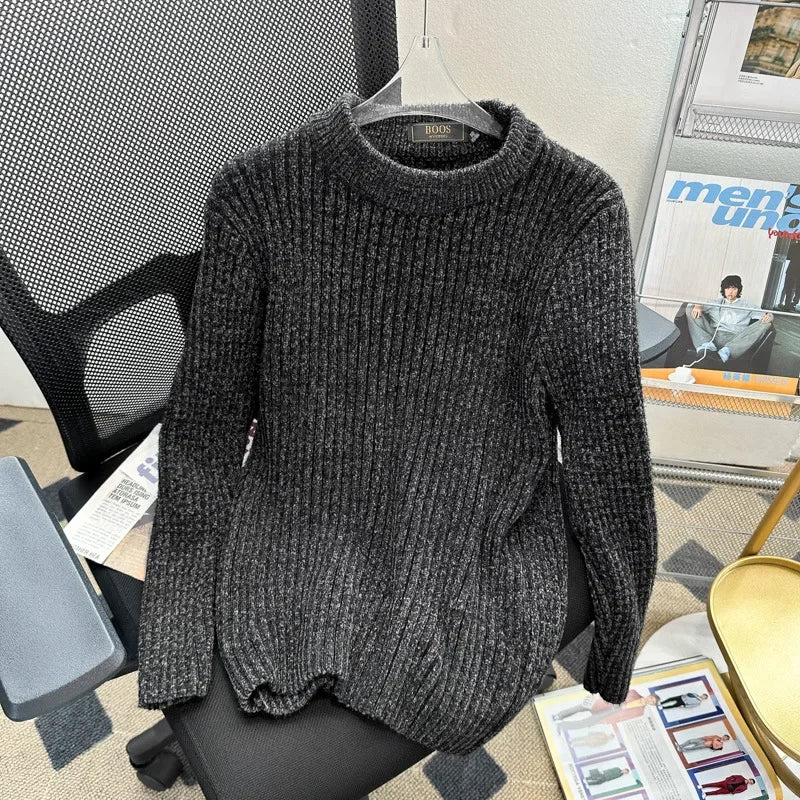 Herren Pullover Sweatshirt Leichter Pulli Sweater Langarm Shirt Strickpullover