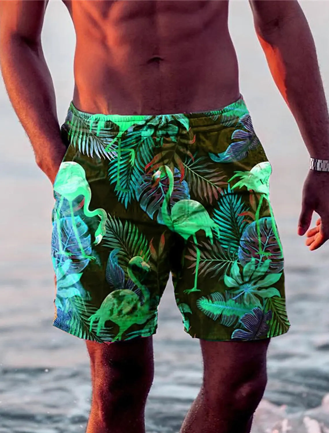 Herren Badehose Badeshort Kurze Hose Shorts Schwimmhose 100% Polyester NEU