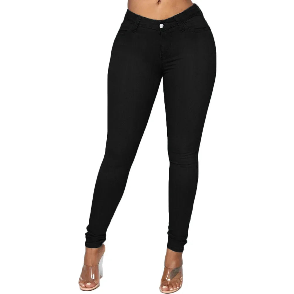 Sexy Damen Jeans Hose Bleistifthose Push Up Denim Style Jeanshose Hüfthose