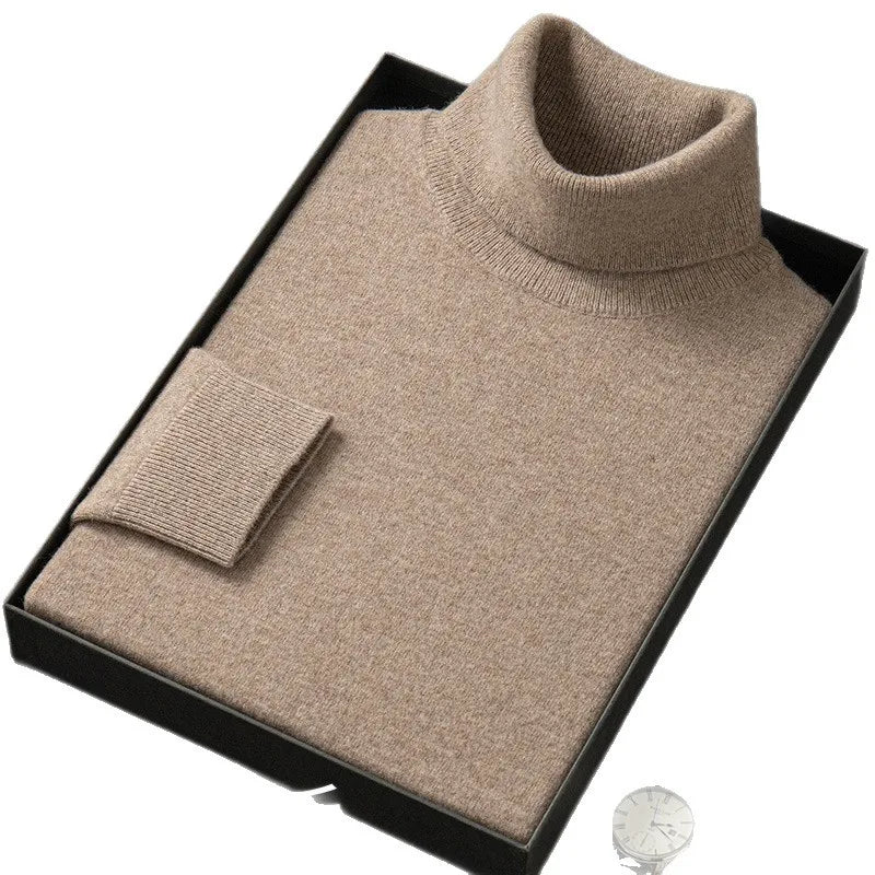 Herren Rollkragen Pullover Sweatshirt Leichter Pulli Sweater Shirt Langarmshirt