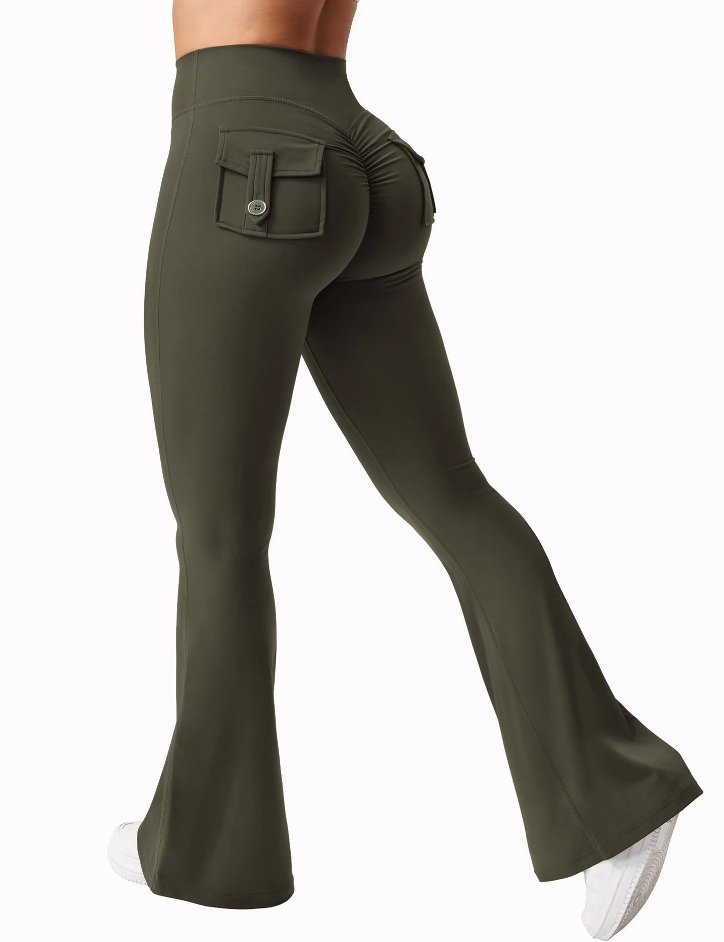 Leggins Donna Push up Vita Alta Pantaloni Sportivi Fitness Yoga Palestra Tuta