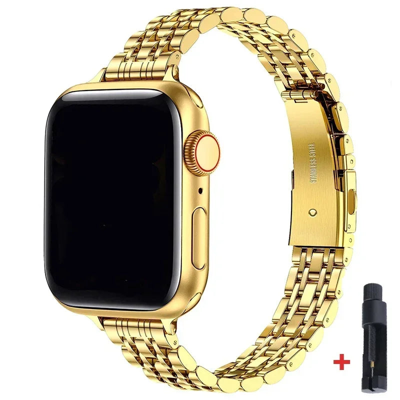 Edelstahl Armband fü Apple Watch Series 9 8 7 6 5 4 3 SE Ultra Sport Band iWatch