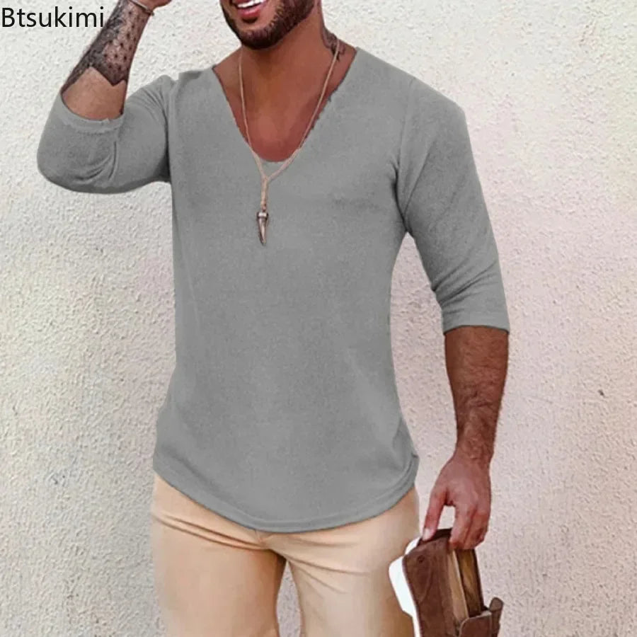 Herren Pullover Sweatshirt Leichter Pulli Sweater Langarm Shirt Strickpullover