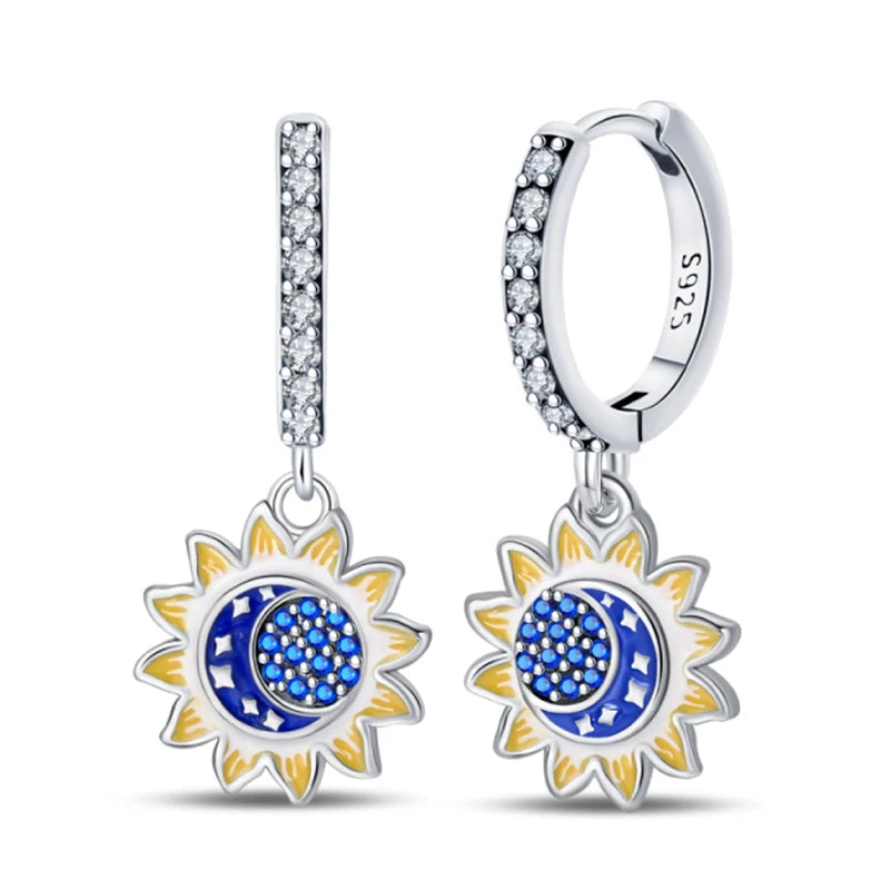 Creole Argento 925 Sterling Zirconi | Orecchini Eleganti Ipoallergenici Regalo
