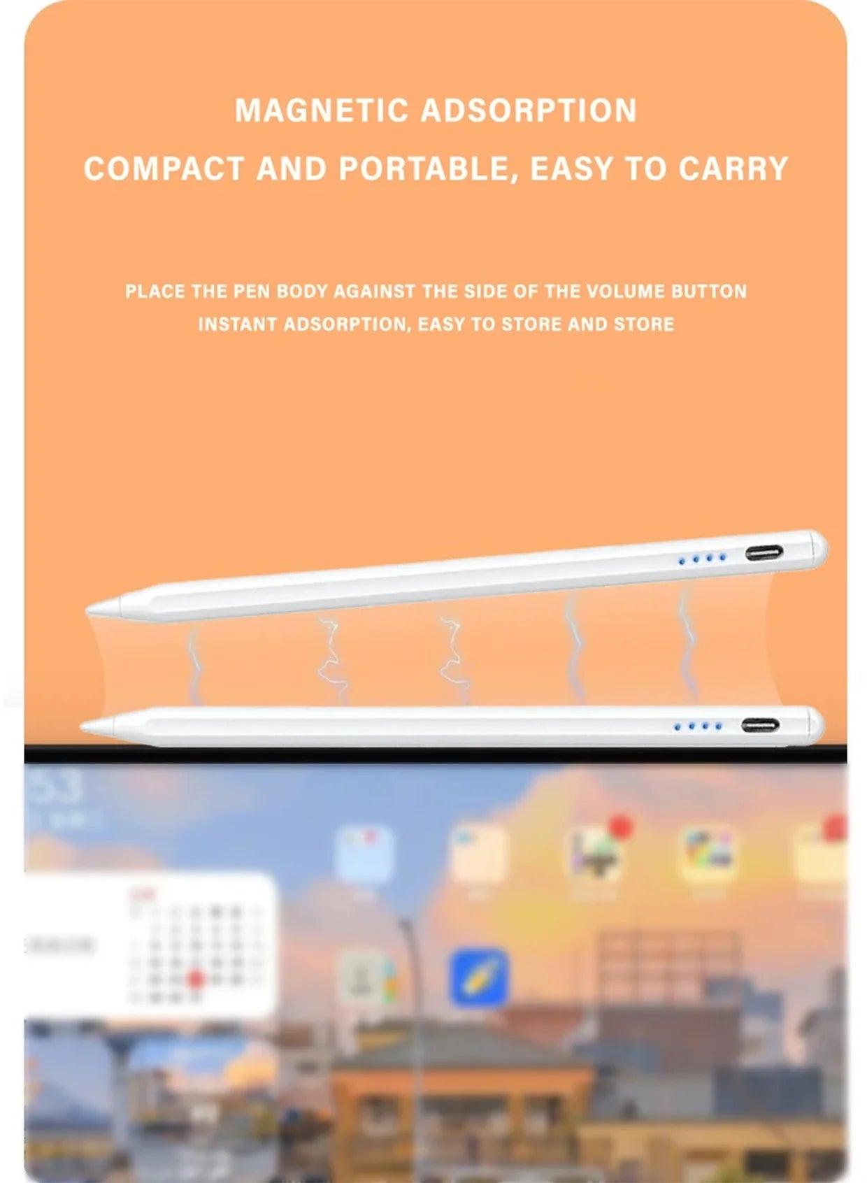 Apple Pencil 11/12.9 Penna Stylus IPad Pro Air 10/9/8 Magnetic Smartphone Tablet