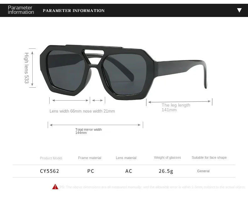 Occhiali da sole ovali oversize per donna e uomo Fotocromatici Polarizzati UV400