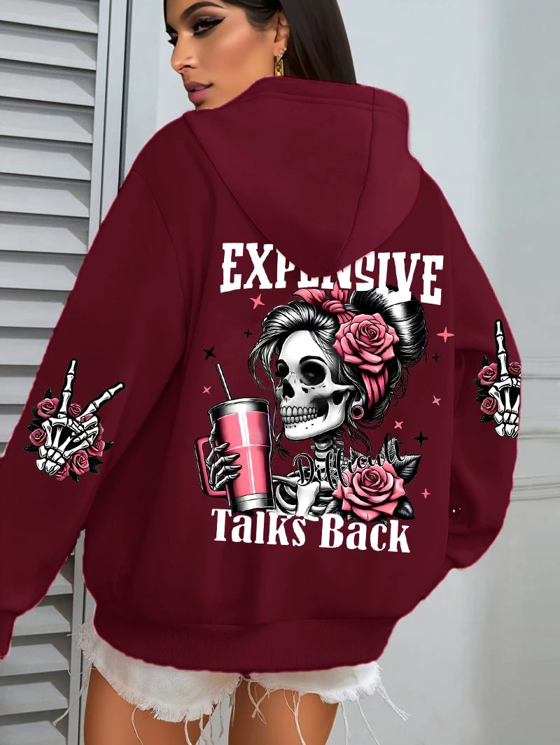 Punk Kapuzenpullover Sweatshirt Fleece Hoodie Pulli Damen Kapuzenpulli Shirt
