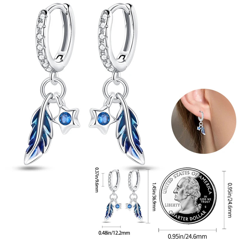 Creolen 925 Silber Ohrringe Zirkonia | Hypoallergen | Luxus Ohrstecker Geschenk