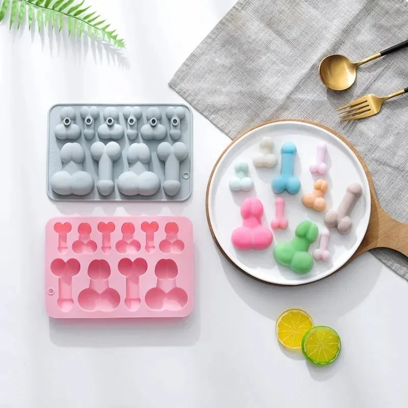 3D Silikon Eiswürfelform Penis Skull Party Eiswürfel Cocktails Eiswürfelschale