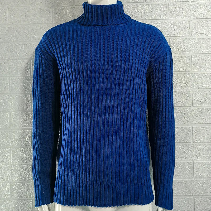 Herren Rollkragen Pullover Sweatshirt Pulli Zipper Sweater Shirt Langarmshirt
