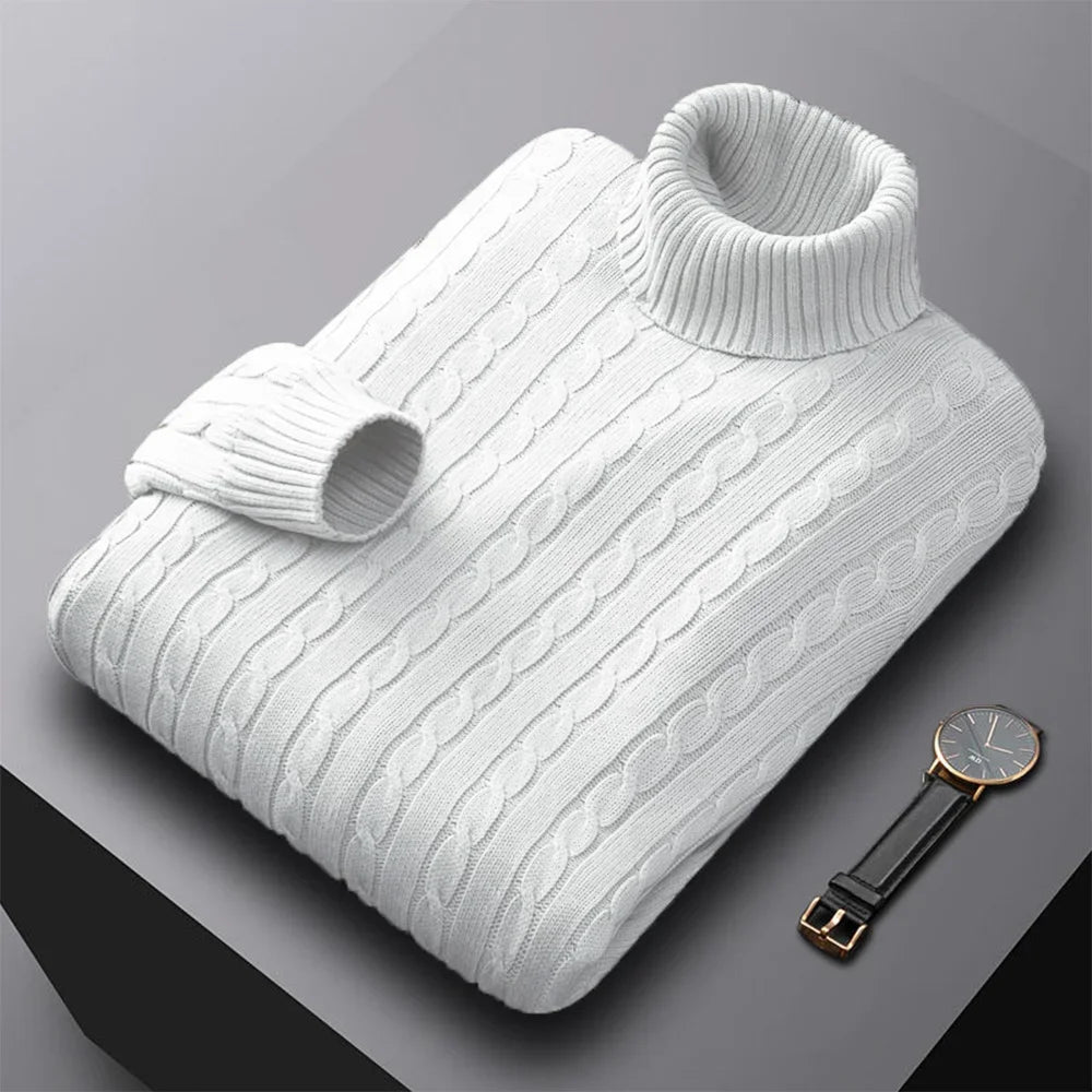 Herren Rollkragen Pullover Sweatshirt Pulli Zipper Sweater Shirt Langarmshirt