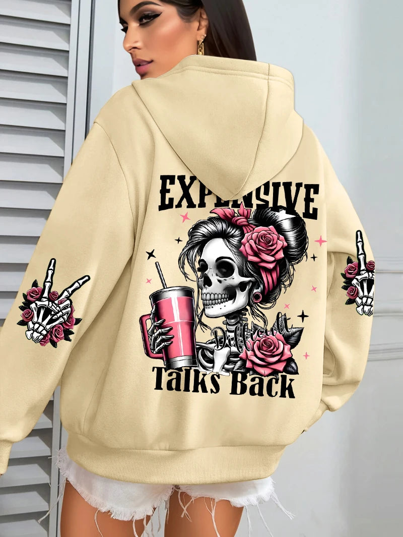 Punk Kapuzenpullover Sweatshirt Fleece Hoodie Pulli Damen Kapuzenpulli Shirt