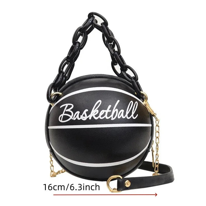 BagStreet kleine Damen Handtasche Schultertasche Umhängetasche Basketball Tasche