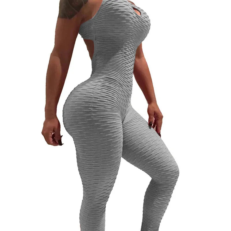 Tuta intera Sportiva Donna Rompers Pantaloni Yoga Palestra Sexy Jumpsuit Tutina