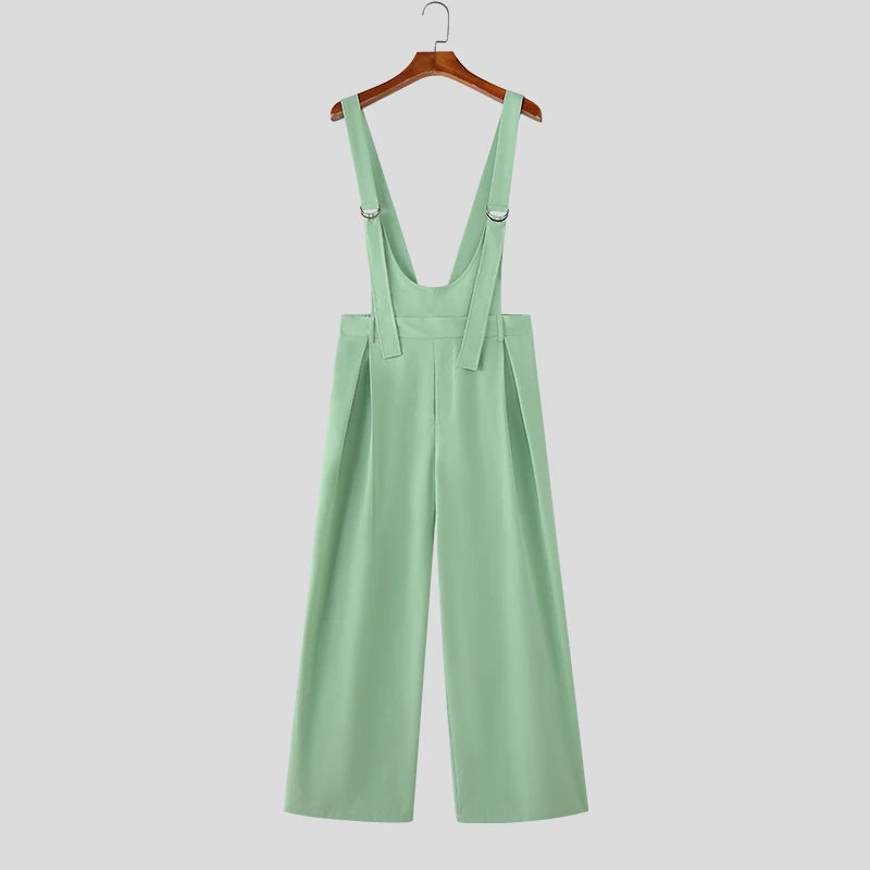 Männer Latzhose Hose Harems Pumphosen Pluderhosen Jogger Overalls Streetwear