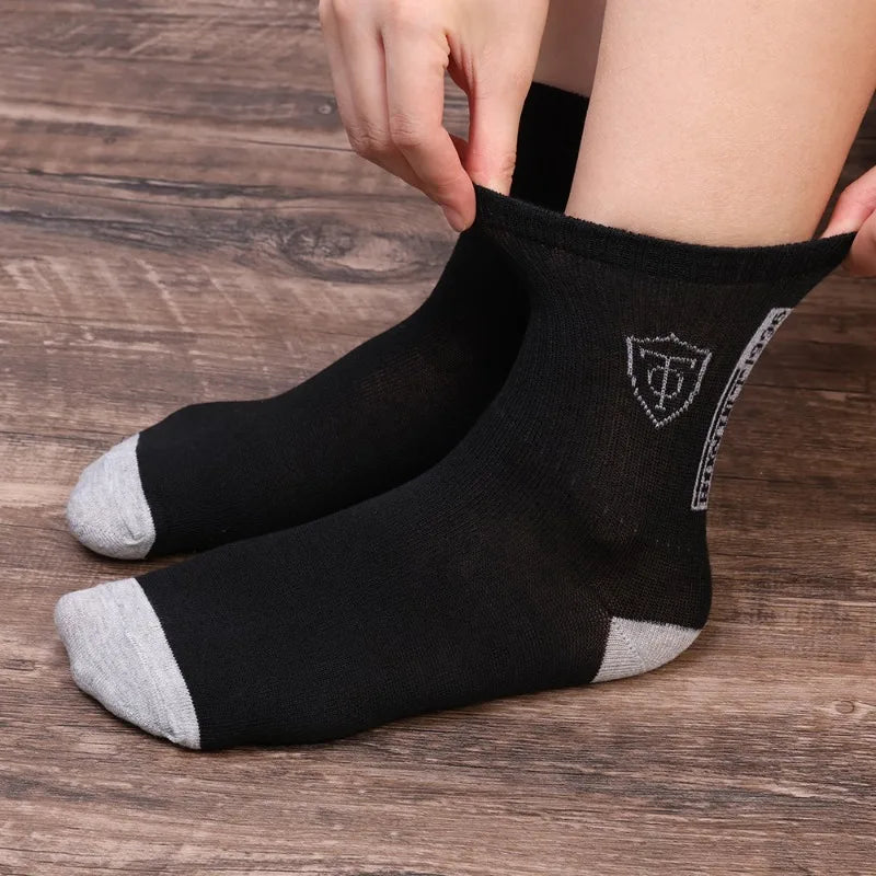 5 Paar Herren Fashion Socken Baumwolle Atmungsaktives Kurzsocken Größe 39-44