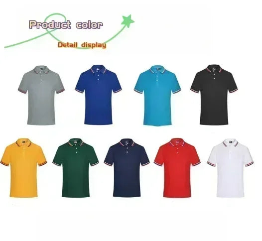 Sommer Motorrad F1 Ferrari Team Uniform Rot Herren Kurzarm Poloshirt Revers Sport T-Shirt Rennanzug