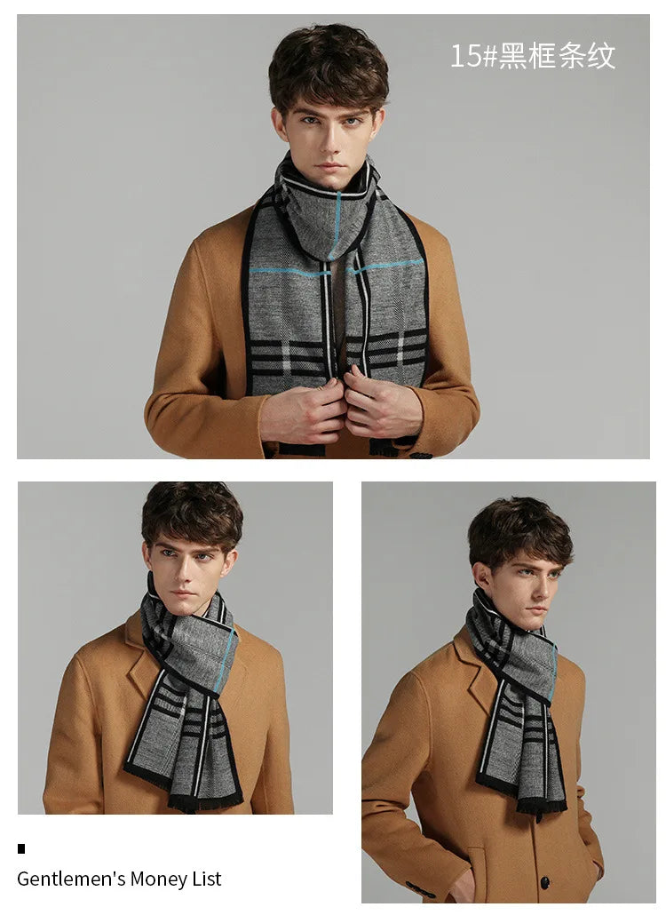 Herren Schal Winterschal Stola Schlauchschal Halstuch Wollschal Strickschal Loop