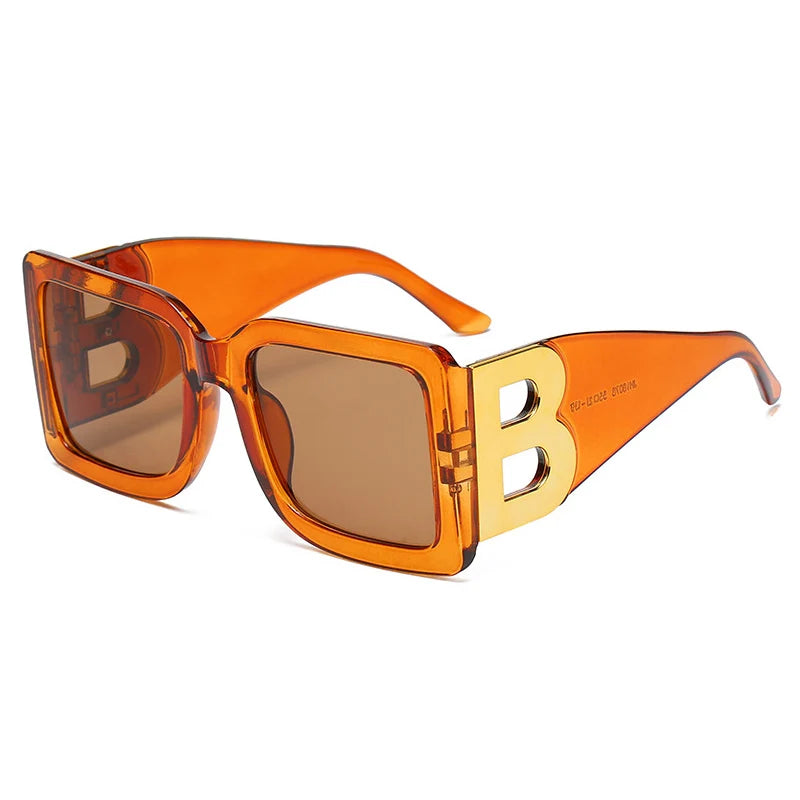 Designer Luxus Brille Sonnenbrille Damen Quadratische Übergröße Gläser Vintage