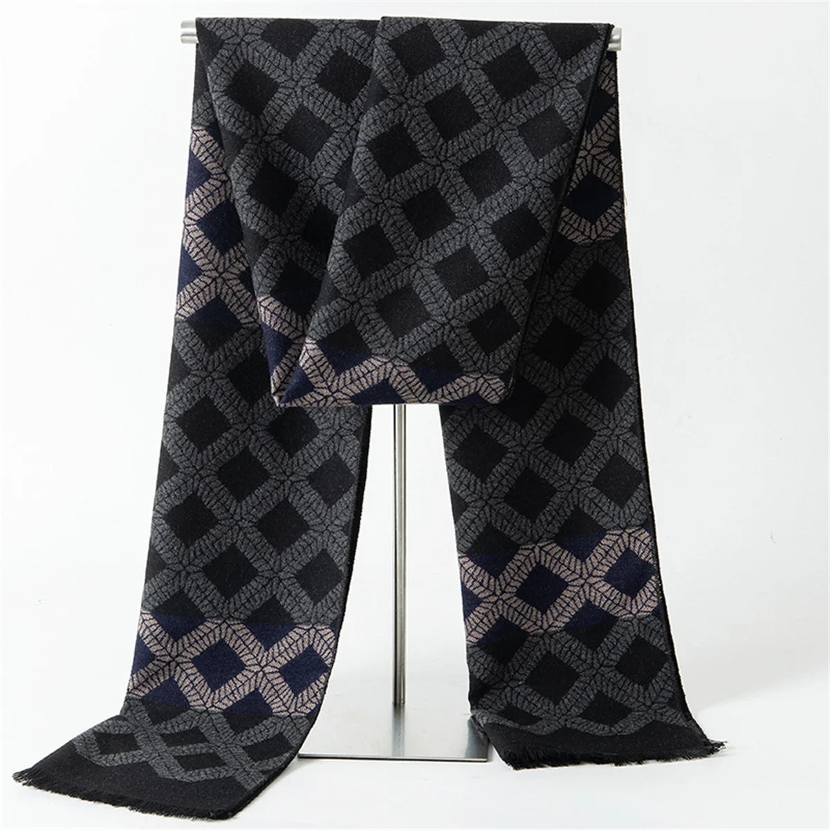 Herren Schal Winterschal Stola Schlauchschal Halstuch Wollschal Strickschal Loop