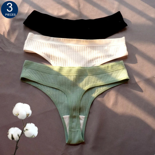 3Stk Frauen Tanga String Höschen Sexy Schlüpfer Slip Dessous Unterwäsche Panties