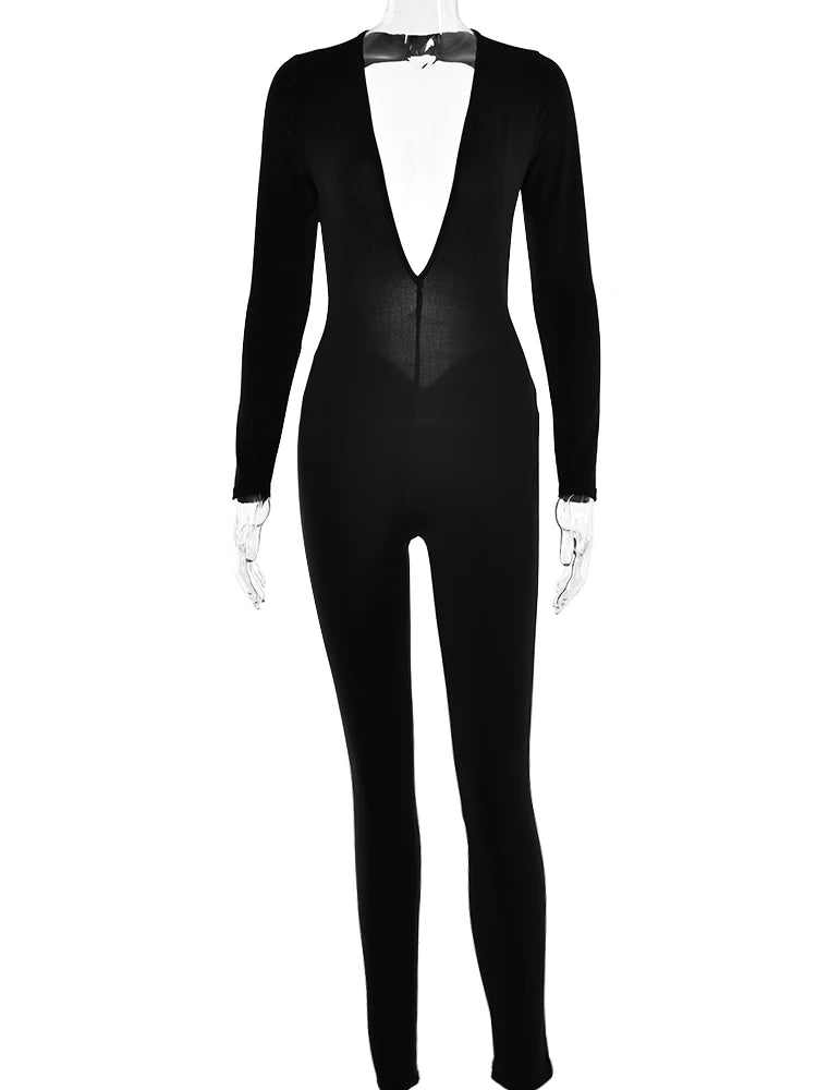 Damen Bodycon Overall Jumpsuit Party Streetwear Fitness-Strampler Playsuitn