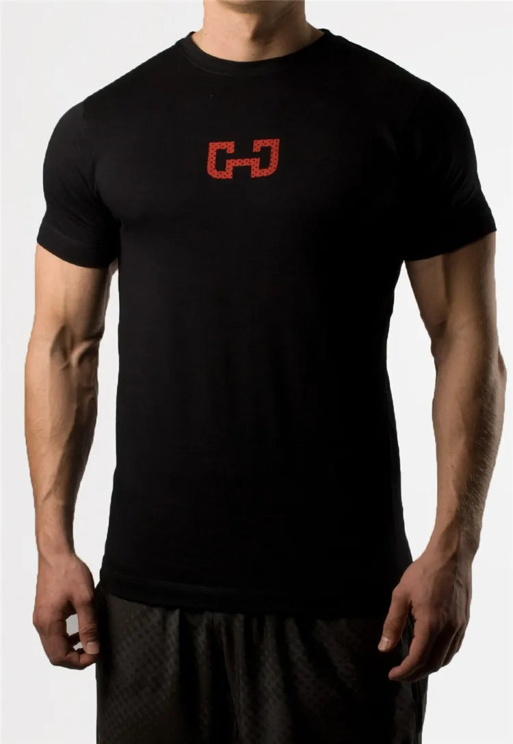 Männer Mode T Shirt Männer Tops Sommer Fitness Bodybuilding Kleidung Muscle Männlichen Shirts Baumwolle Slim Fit Tees