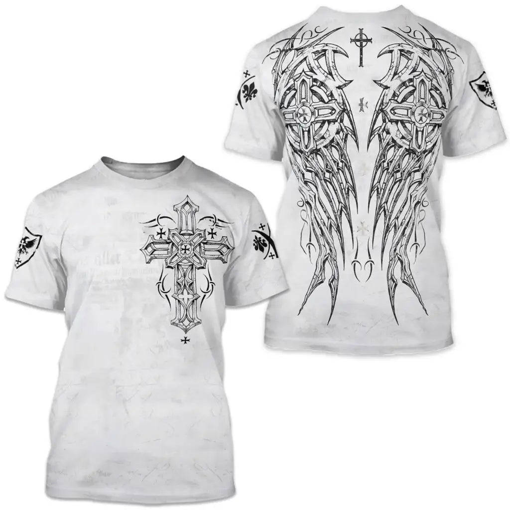 Männer Metal Skull 3D Print T-Shirt Rundhals Unisex Sommer Streetwear Shirt Top