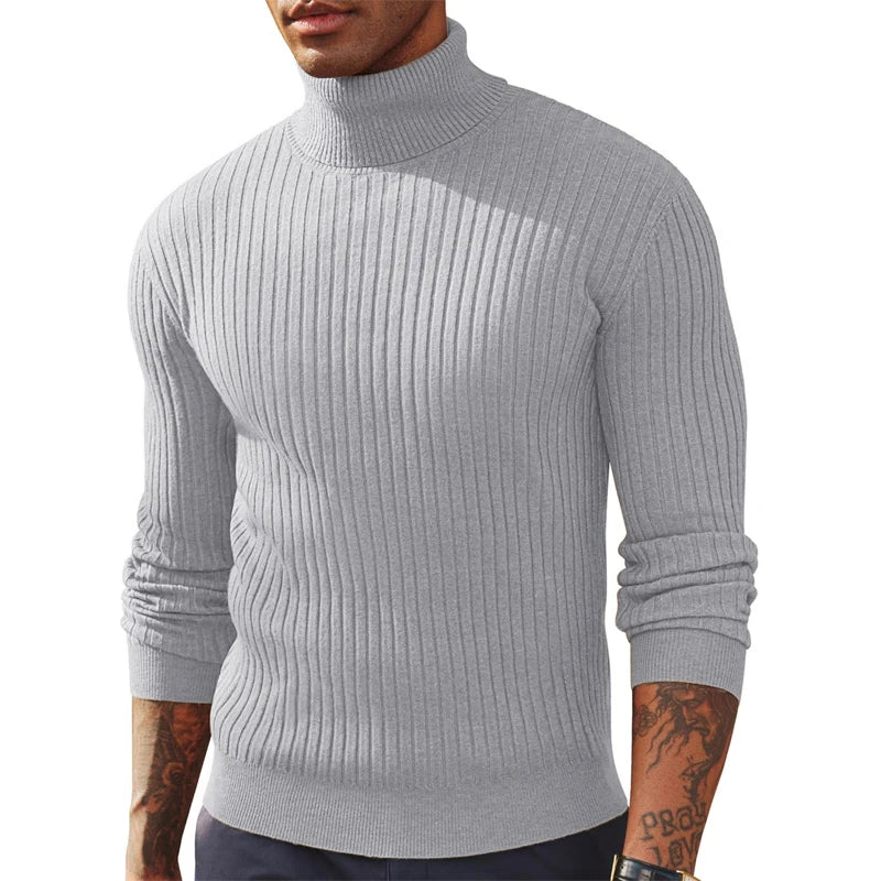 Herren Rollkragen Pullover Sweatshirt Leichter Pulli Sweater Shirt Langarmshirt