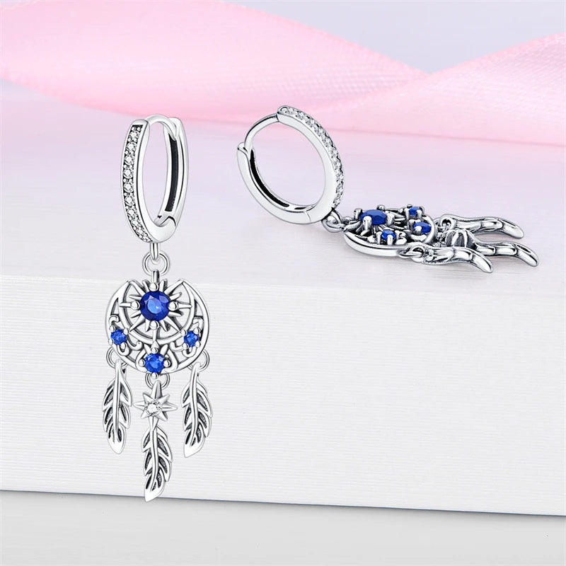 Creolen 925 Silber Ohrringe Zirkonia | Hypoallergen | Luxus Ohrstecker Geschenk