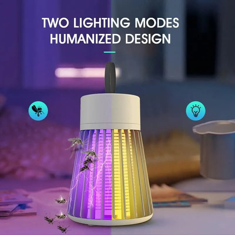 Fliegenfalle Elektrisch Mückenlampe Fliegenfänger Insektenfalle Akku UV-Licht