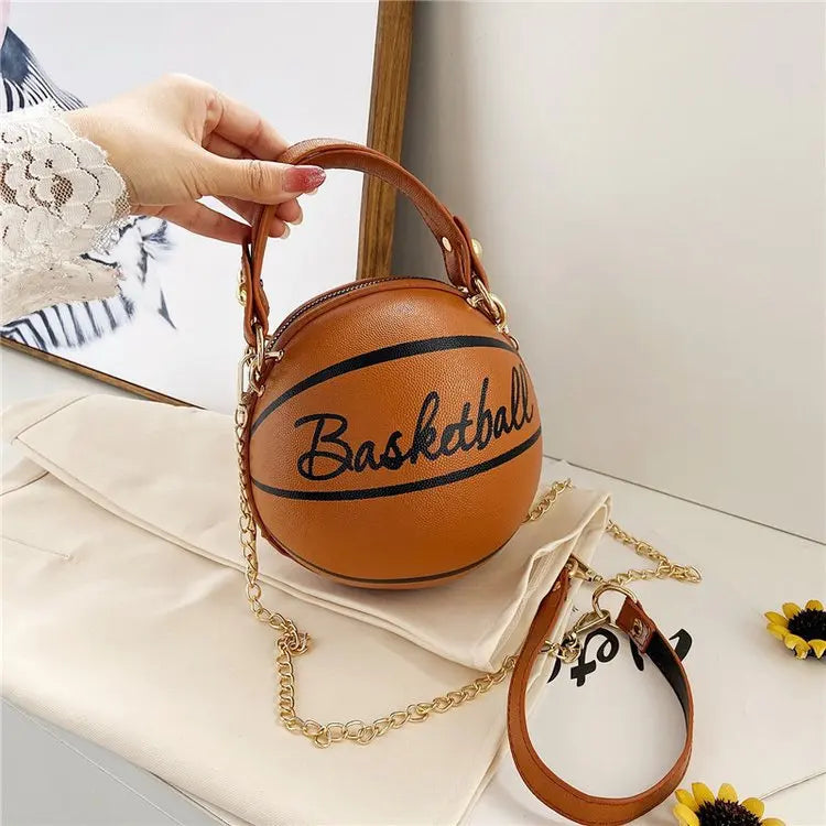 Damen Handtasche Schultertasche Fashion Umhängetasche Basketball Tasche