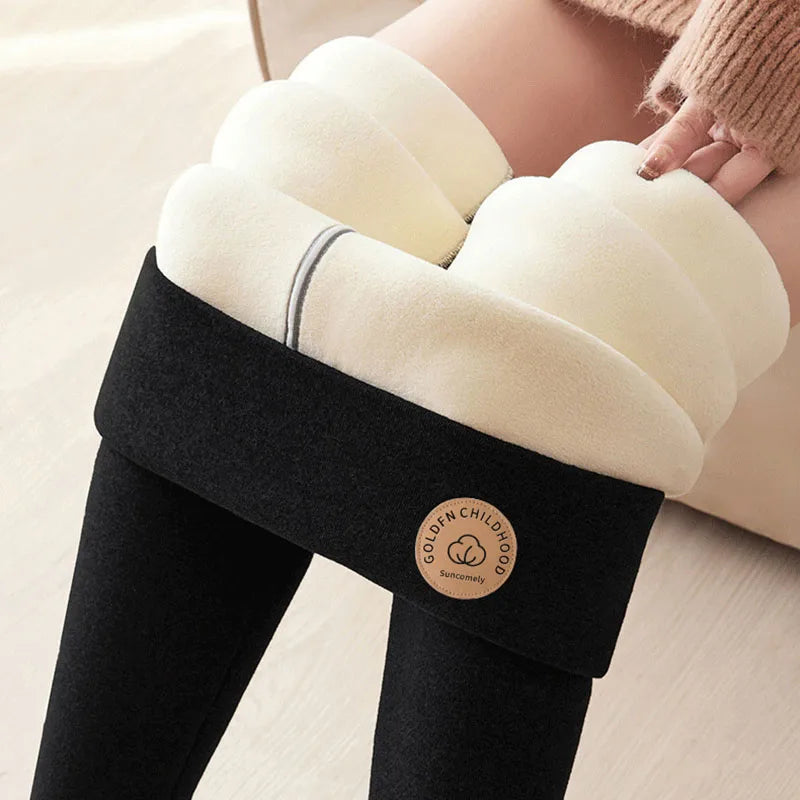 Frauen Hose Winter Leggins Warm Thermohose Innenfleece Leggings Strumpfhose