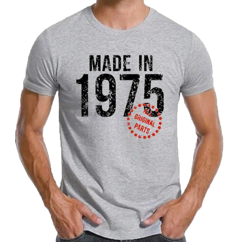 Herren T-Shirt Made In 1975 Shirt Unisex Streetwear Tank Top 100% Baumwolle