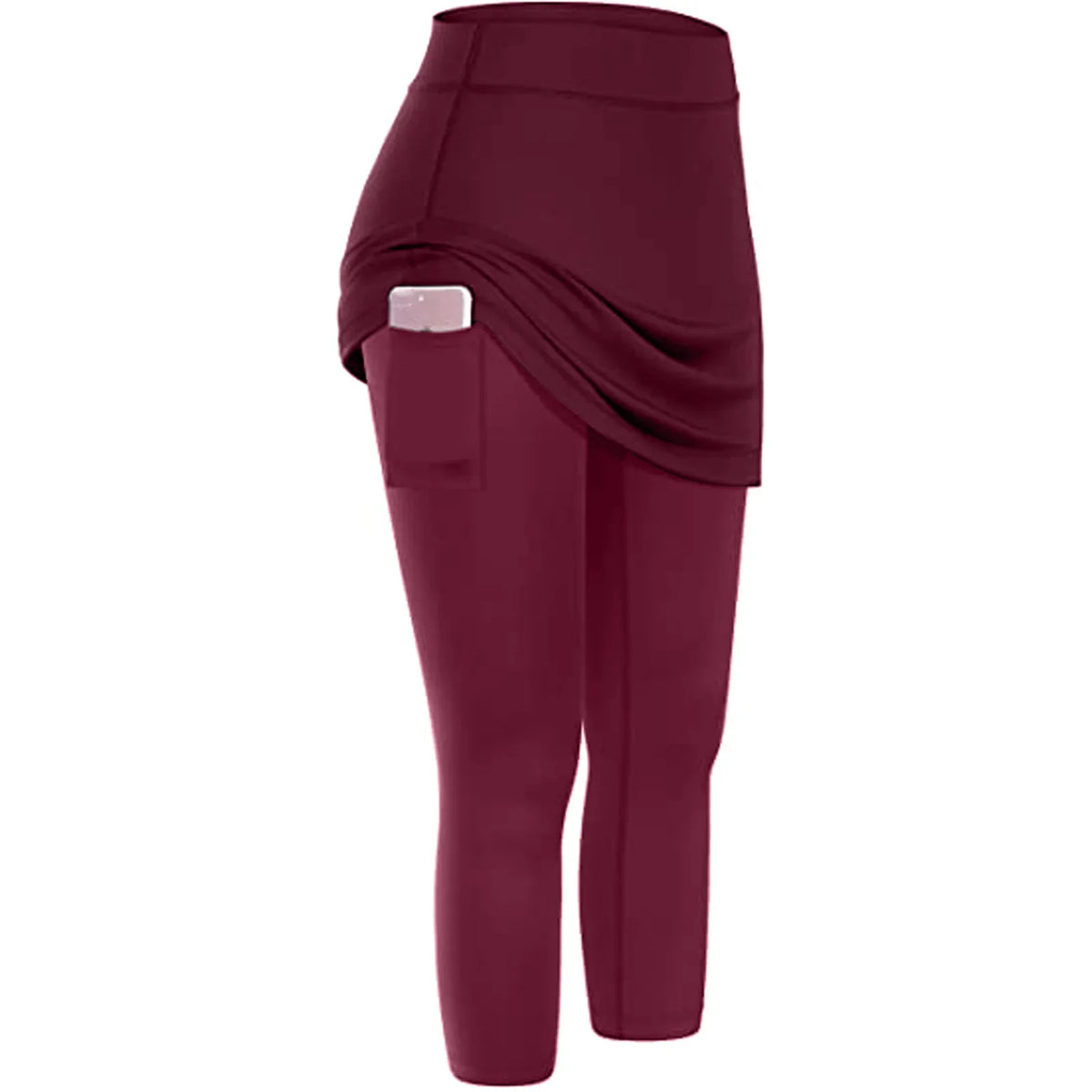 Yoga Leggings Mini Kleid Damen Hose Fitness Hosenrock Leggins Rock Tennisrock
