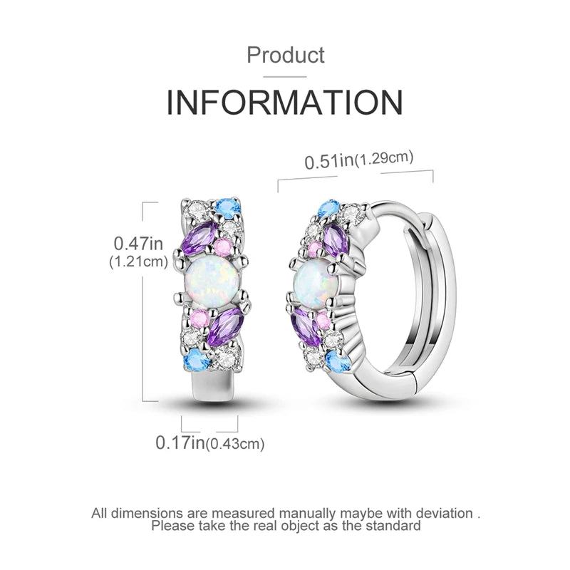 Orecchini a Cerchio in Argento 925 Sterling con Zirconi | Creole Brillantini