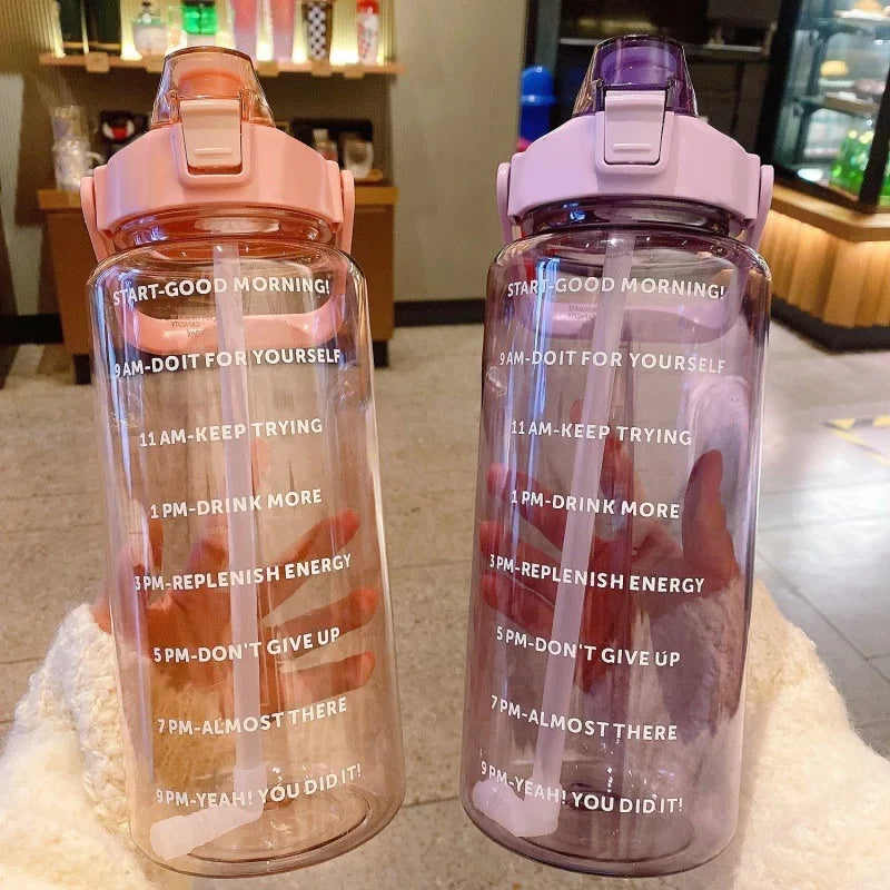 2L Trinkflasche Sportflasche Tritan Wasserflasche Getränkeflasche BPA-frei