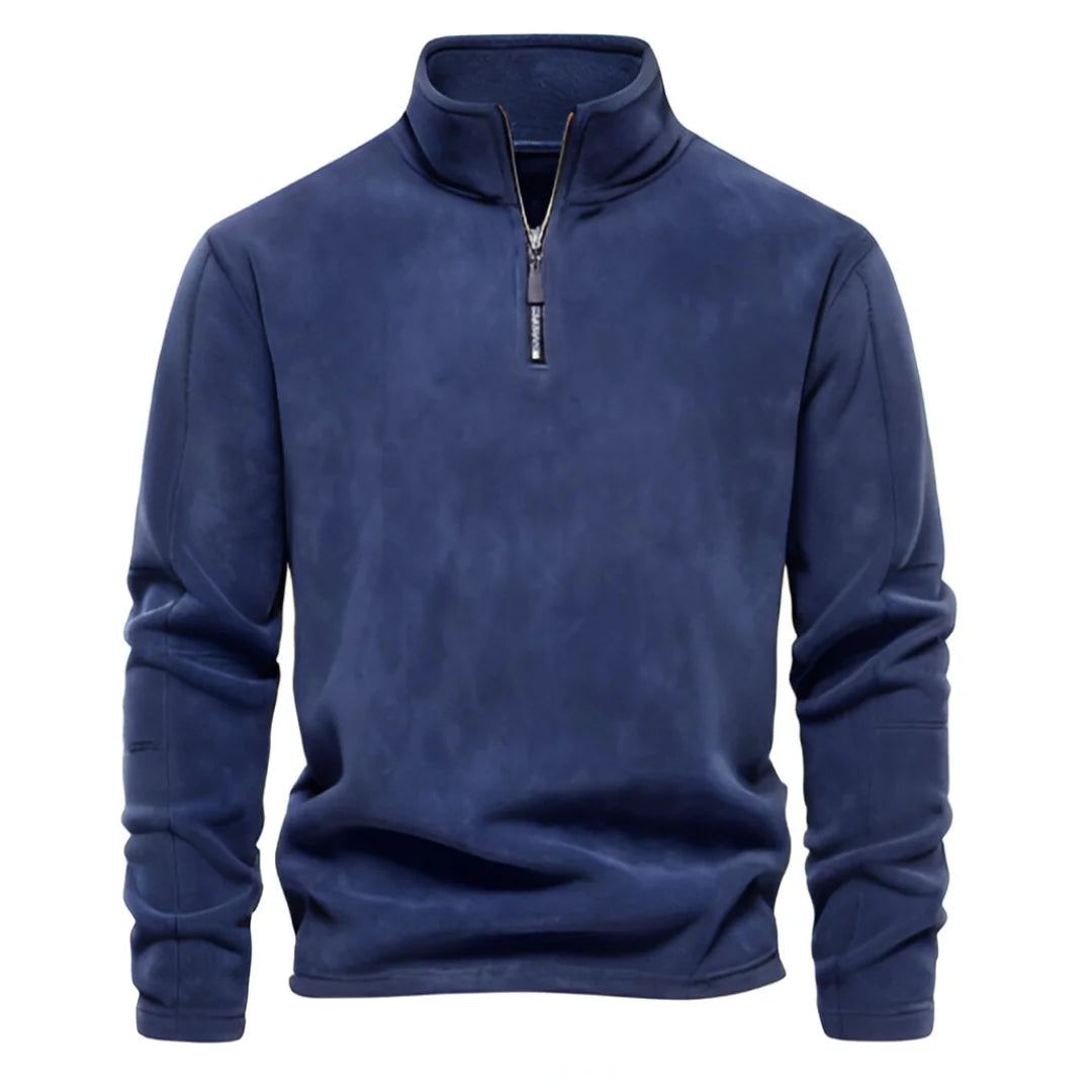 Herren Pullover Sweatshirt Troyer Pulli Sweater Stehkragen Zipper Langarmpulli