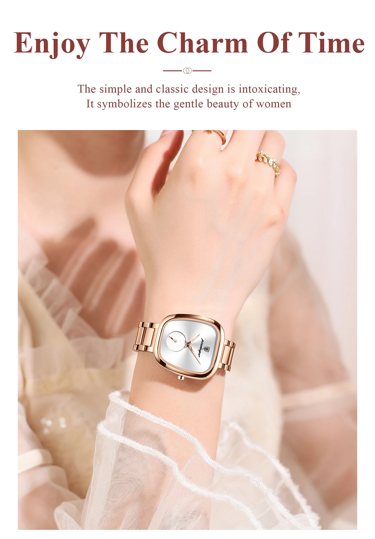 Damen Armbanduhr Armband Uhren Luxus Quarz Uhr Silber Gold Business Quarzuhr