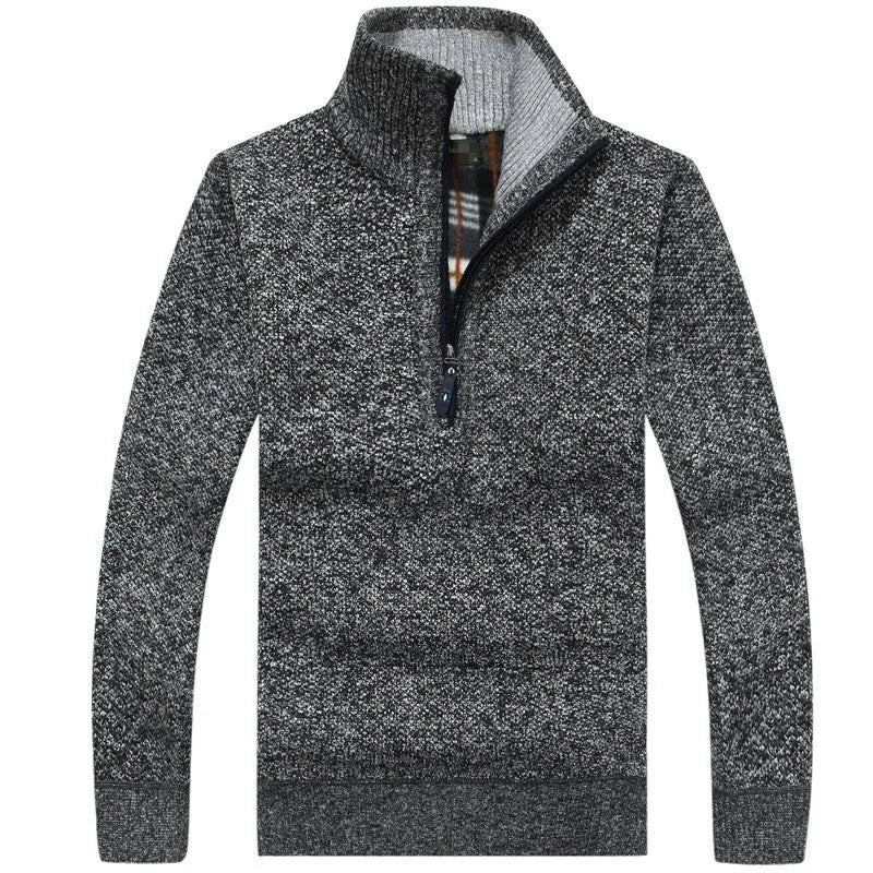 Herren Pullover Sweatshirt Troyer Pulli Sweater Stehkragen Zipper Langarmpulli
