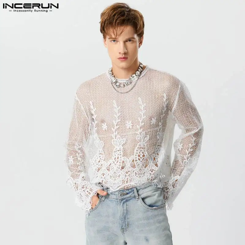 Fetisch Fashion Männer Sexy Bodysuits Herren Body Shirts Hemd Transparent Club