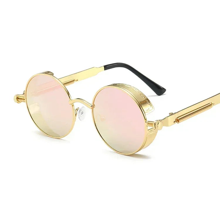 Damen Sonnenbrille Luxus Modische runde Herren Brille Vintage UV400