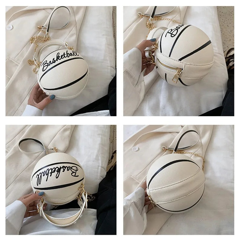 Damen Handtasche Schultertasche Fashion Umhängetasche Basketball Tasche