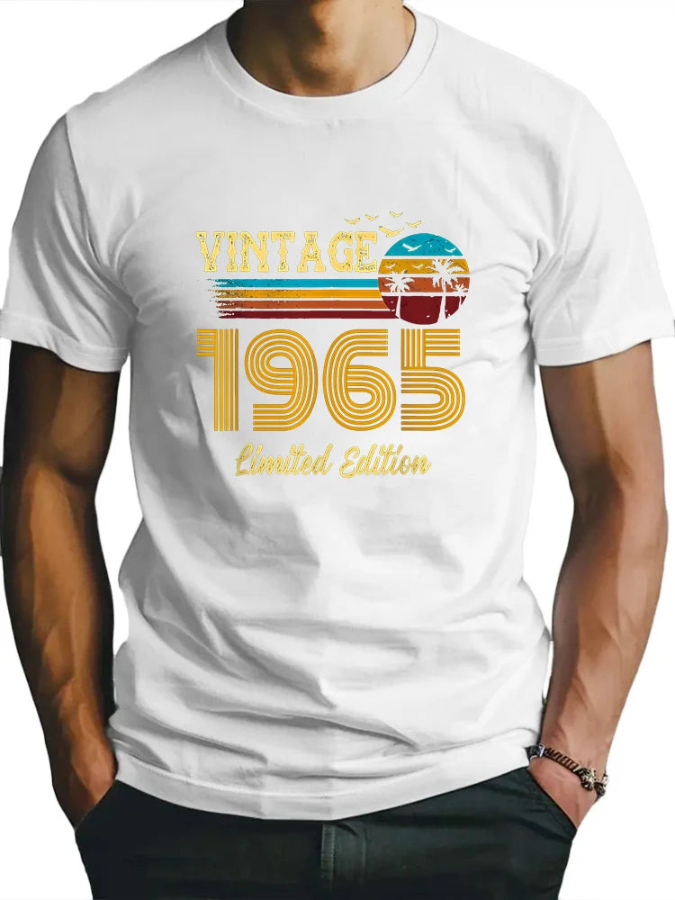 Männer T-Shirt 1965 Vintage Herrenmode Hemd Streetwear 100% Baumwolle Tank Top