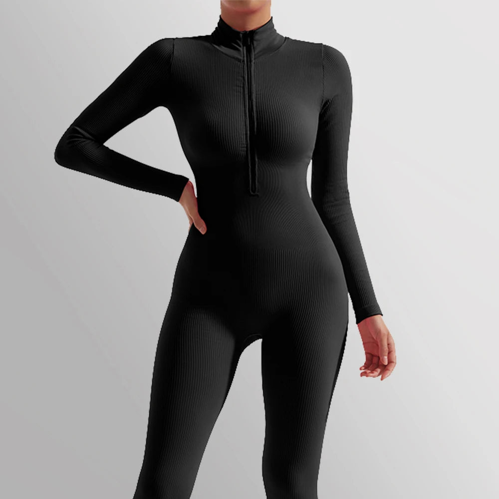 Damen Overall Bodycon Jumpsuit Streetwear Fitness-Strampler Playsuit Bodysuit